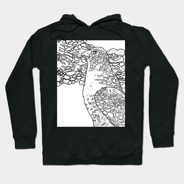 Coloring book Style Peregrine Falcon Hoodie by lisaeldred